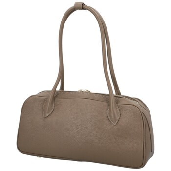 Dámska kožená kabelka na rameno taupe - Delami Vera Pelle Reece