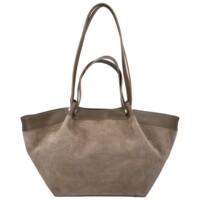 Dámska kožená kabelka na rameno taupe - Delami Vera Pelle Lorina