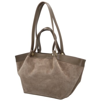 Dámska kožená kabelka na rameno taupe - Delami Vera Pelle Lorina