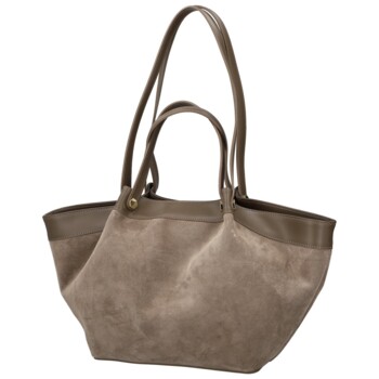 Dámska kožená kabelka na rameno taupe - Delami Vera Pelle Lorina