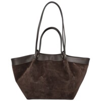 Dámska kožená kabelka na rameno tmavo hnedá - Delami Vera Pelle Lorina