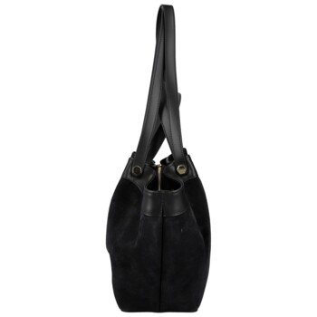 Dámska kožená kabelka na rameno čierna - Delami Vera Pelle Lorina