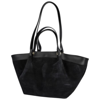 Dámska kožená kabelka na rameno čierna - Delami Vera Pelle Lorina