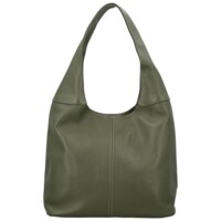 Dámska kožená kabelka cez rameno tmavo zelená - Delami Vera Pelle SkyFull