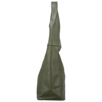 Dámska kožená kabelka cez rameno tmavo zelená - Delami Vera Pelle SkyFull