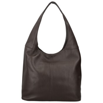 Dámska kožená kabelka cez rameno tmavo hnedá - Delami Vera Pelle SkyFull