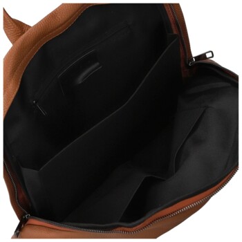 Dámsky kožený batoh koňakový - Delami Vera Pelle Ricardo