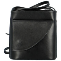 Dámska kožená crossbody kabelka čierna - Delami Iraida