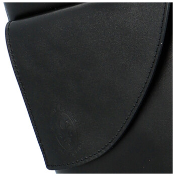 Dámska kožená crossbody kabelka čierna - Delami Iraida