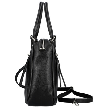 Dámska kožená kabelka na rameno čierna - Delami Vera Pelle Tirza