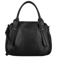 Dámska kožená kabelka na rameno čierna - Delami Vera Pelle Tirza