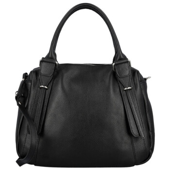 Dámska kožená kabelka na rameno čierna - Delami Vera Pelle Tirza