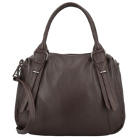Dámska kožená kabelka na rameno tmavo hnedá - Delami Vera Pelle Tirza