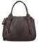 Dámska kožená kabelka na rameno tmavo hnedá - Delami Vera Pelle Tirza