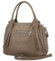 Dámska kožená kabelka na rameno taupe - Delami Vera Pelle Tirza