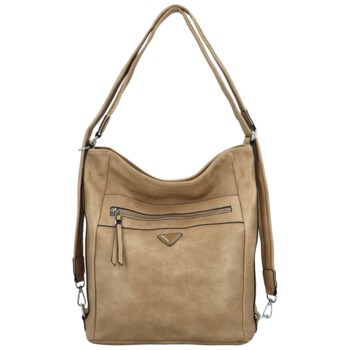 Dámsky kabelko/batoh tmavo béžový - Romina & Co Bags Tonandis