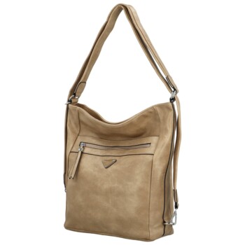 Dámsky kabelko/batoh tmavo béžový - Romina & Co Bags Tonandis