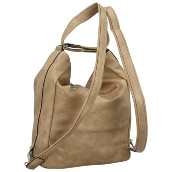 Dámsky kabelko/batoh tmavo béžový - Romina & Co Bags Tonandis