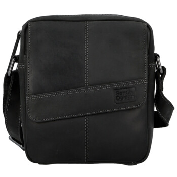Pánska kožená crossbody taška čierna - Sendi Design Dean