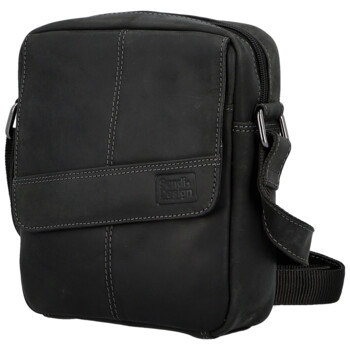 Pánska kožená crossbody taška čierna - Sendi Design Dean