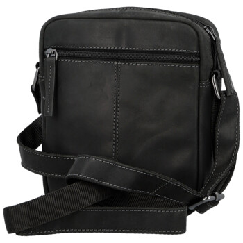 Pánska kožená crossbody taška čierna - Sendi Design Dean