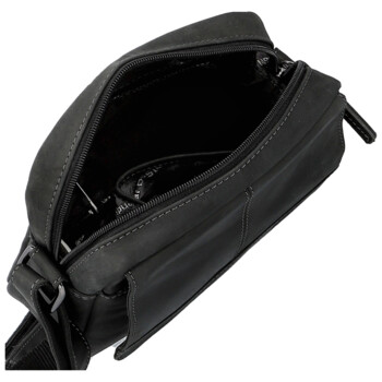 Pánska kožená crossbody taška čierna - Sendi Design Dean