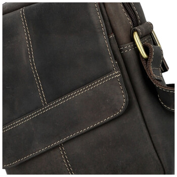 Pánska kožená crossbody taška hnedá - Sendi Design Dean
