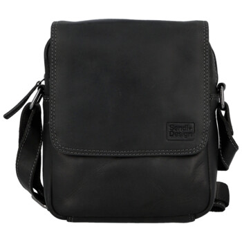 Pánska kožená crossbody taška čierna - Sendi Design Fidlo