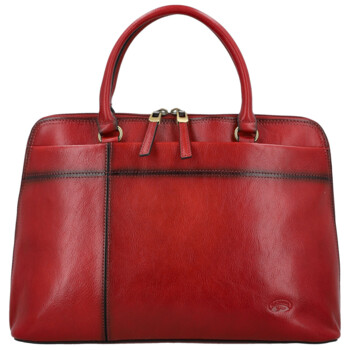 Dámska kožená kabelka do ruky vínová - Katana Arifa