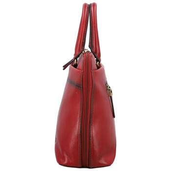 Dámska kožená kabelka do ruky vínová - Katana Arifa