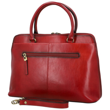 Dámska kožená kabelka do ruky vínová - Katana Arifa