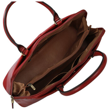 Dámska kožená kabelka do ruky vínová - Katana Arifa