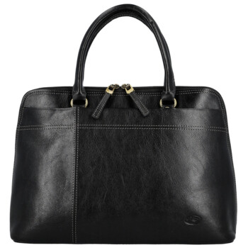 Dámska kožená kabelka do ruky čierna - Katana Arifa