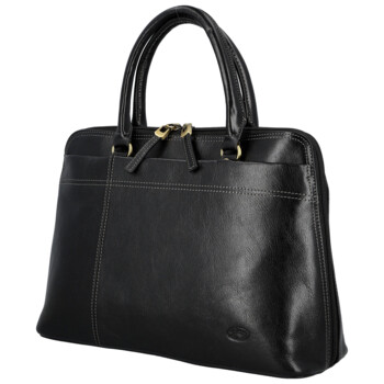 Dámska kožená kabelka do ruky čierna - Katana Arifa