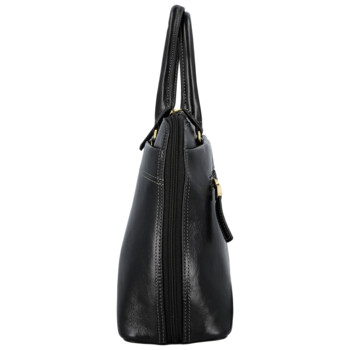 Dámska kožená kabelka do ruky čierna - Katana Arifa