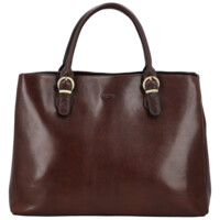 Dámska kožená kabelka do ruky tmavo hnedá - Katana Siara