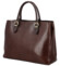 Dámska kožená kabelka do ruky tmavo hnedá - Katana Siara