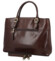 Dámska kožená kabelka do ruky tmavo hnedá - Katana Siara