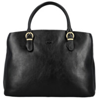 Dámska kožená kabelka do ruky čierna - Katana Siara