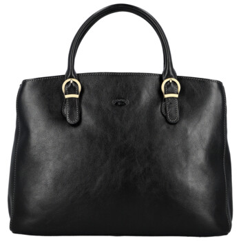 Dámska kožená kabelka do ruky čierna - Katana Siara