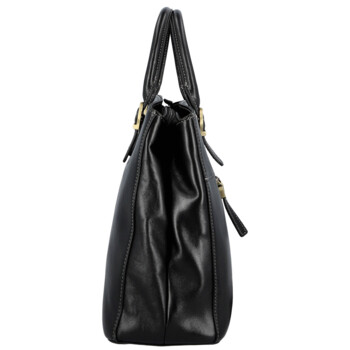 Dámska kožená kabelka do ruky čierna - Katana Siara