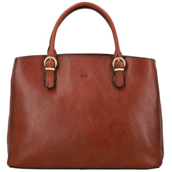 Dámska kožená kabelka do ruky hnedá - Katana Siara