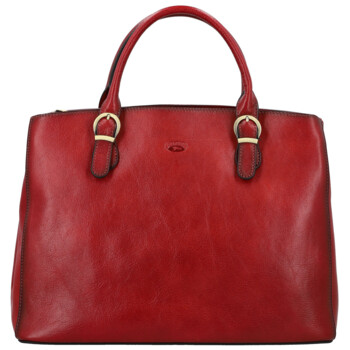 Dámska kožená kabelka do ruky vínová - Katana Siara