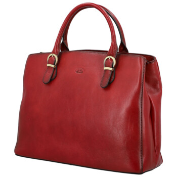 Dámska kožená kabelka do ruky vínová - Katana Siara