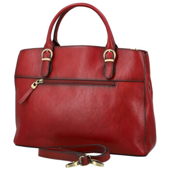 Dámska kožená kabelka do ruky vínová - Katana Siara