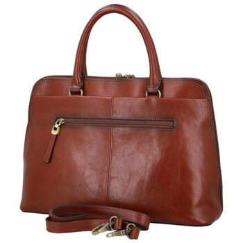 Dámska kožená kabelka do ruky hnedá - Katana Arifa