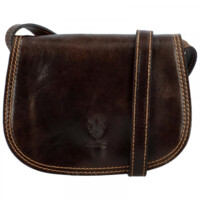 Dámska kožená crossbody tmavo hnedá - Delami Belinda