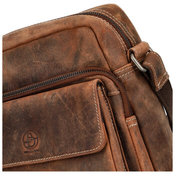 Pánska kožená crossbody taška hnedá - Bellugio Kalei