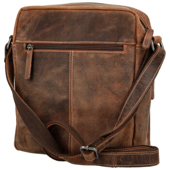 Pánska kožená crossbody taška hnedá - Bellugio Kalei