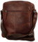 Pánska kožená crossbody taška tmavo hnedá - Bellugio Kalei